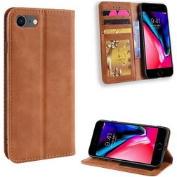 Mobigear Sensation iPhone SE (2020) Hoesje Bookcase Portemonnee - Cognac