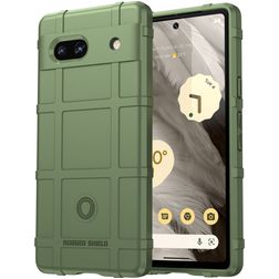 Mobigear Rugged Shield Google Pixel 7a Hoesje Flexibel TPU Backcover Shockproof - Groen