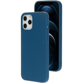 Mobiparts iPhone 12 Pro Max Siliconen Hoesje Backcover - Blueberry Blue