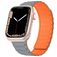 Mobigear Loop Mag Siliconen Apple Watch Bandje Magneetsluiting - 49/46/45/44 mm - Grijs / Oranje