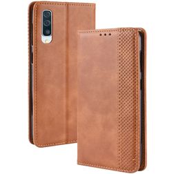 Mobigear Sensation Samsung Galaxy A70 Hoesje Bookcase Portemonnee - Cognac