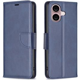 Mobigear Excellent iPhone 16 Plus Hoesje Bookcase Portemonnee - Blauw
