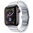 Mobigear Madrid Stalen Apple Watch Bandje Vouwsluiting - 42/41/40/38 mm - Zilver