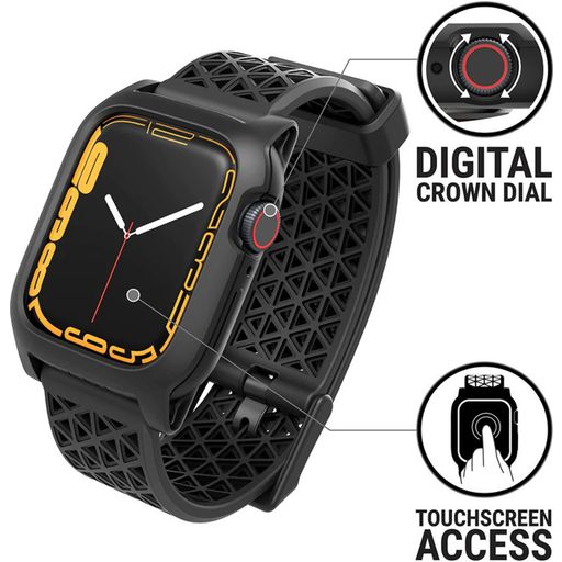 Catalyst Waterproof Case Siliconen Apple Watch - 41 mm Bandje Klemsluiting - Zwart