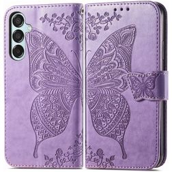 Mobigear Butterfly Samsung Galaxy M15 Hoesje Bookcase Portemonnee - Paars