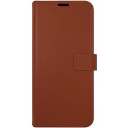 Valenta Gel Skin Samsung Galaxy A72 Hoesje Echt Leer Bookcase Portemonnee - Bruin