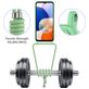 Mobigear Lanyard Card Samsung Galaxy S24 FE Siliconen Hoesje met koord en Pasjeshouder - Groen