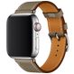 Mobigear Torino Leren Apple Watch Bandje Gespsluiting - 49/46/45/44 mm - Grijs