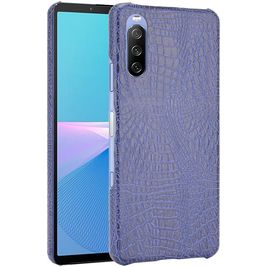 Mobigear Croco Sony Xperia 10 III Hoesje Hardcase Backcover - Blauw