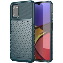 Mobigear Groove Samsung Galaxy A03s Hoesje Flexibel TPU Backcover - Groen