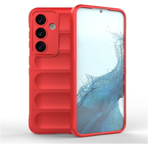 Mobigear Bumpy Samsung Galaxy S24 Hoesje Flexibel TPU Backcover - Rood