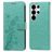 Mobigear Flowers Samsung Galaxy S26 Ultra Hoesje Bookcase Portemonnee - Groen