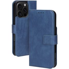 Mobiparts Classic Wallet MagSafe iPhone 16 Pro MagSafe Hoesje Bookcase Portemonnee - Steel Blue