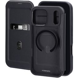 Mobiparts Shield Line iPhone 18 Pro Max MagSafe Hoesje Bookcase - Zwart