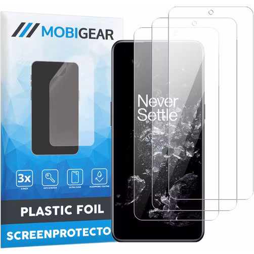 Mobigear OnePlus 10T Screenprotector Folie - Case Friendly (3-Pack)