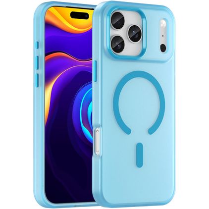 Mobigear Shockproof iPhone 17 Pro Max MagSafe Hoesje Hardcase Backcover - Blauw