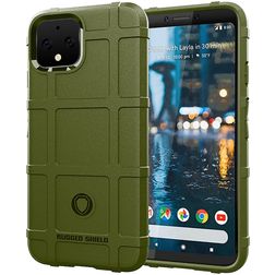 Mobigear Rugged Shield Google Pixel 4 Hoesje Flexibel TPU Backcover Shockproof - Groen