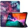 Mobigear Tri-Fold Gel iPad Pro 12.9 Inch (2021) Hoes TPU,Kunstleer Bookcase + Stylus Houder - Milky Way