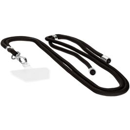 Mobiparts Phonecord Universeel Telefoonkoord Verstelbaar - Zwart