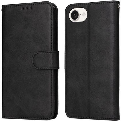 Mobigear Wallet iPhone 16e Hoesje Bookcase Portemonnee - Zwart