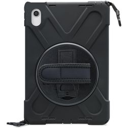 Xccess Survivor All-round iPad Pro 11 Inch (2022) Hoes Hard Kunststof,Siliconen Backcover + Schouderband + Standaard - Zwart