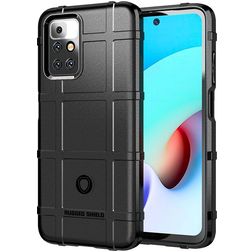 Mobigear Rugged Shield Xiaomi Redmi 10 4G Hoesje Flexibel TPU Backcover Shockproof - Zwart