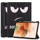 Mobigear Tri-Fold Gel Samsung Galaxy Tab S7 FE Hoes TPU,Kunstleer Bookcase + Stylus Houder - Do Not Touch