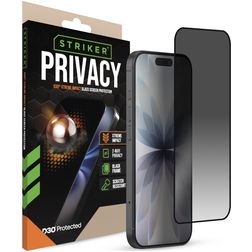 Striker Xtreme Impact Privacy iPhone 18 Pro Max Glazen Screenprotector Privacy - Case Friendly - Zwart