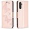 Mobigear Butterfly Samsung Galaxy A24 Hoesje Bookcase Portemonnee - Roségoud