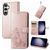 Mobigear Clover Samsung Galaxy S23 FE Hoesje Bookcase Portemonnee - Roségoud