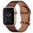 Mobigear Venezia Leren Apple Watch Bandje Gespsluiting - 42/41/40/38 mm - Bruin