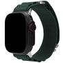 Mobilize Alpine Nylon Apple Watch Bandje Gespsluiting - 49/46/45/44 mm - Donkergroen