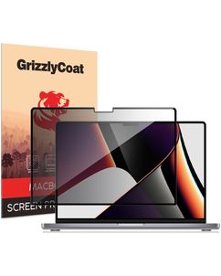 GrizzlyCoat MacBook Pro 14 Inch (2021-2026) Screenprotector Privacy Folie - Case Friendly - Zwart