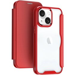 Mobigear Smart Fit iPhone 15 Hoesje Hardcase Bookcase - Rood
