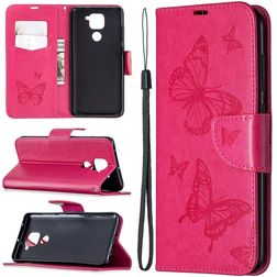 Mobigear Butterfly Xiaomi Redmi Note 9 Hoesje Bookcase Portemonnee - Magenta