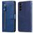 Mobigear Zipper Samsung Galaxy S23 Hoesje Bookcase Portemonnee - Blauw