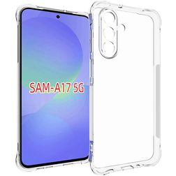 Mobigear Cushion Doorzichtig Samsung Galaxy A17 Hoesje Flexibel TPU Backcover - Transparant
