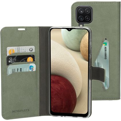 Mobiparts Classic Wallet Samsung Galaxy A12 Hoesje Bookcase Portemonnee - Stone Green
