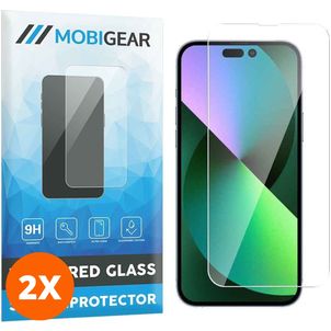 Mobigear iPhone 14 Pro Glazen Screenprotector - Case Friendly (2-Pack)