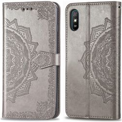 Mobigear Mandala Xiaomi Redmi 9A Hoesje Bookcase Portemonnee - Grijs