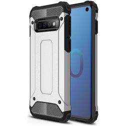 Mobigear Outdoor Samsung Galaxy S10 Hoesje Hardcase Backcover Shockproof - Zilver