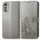 Mobigear Clover Motorola Moto E32s Hoesje Bookcase Portemonnee - Grijs