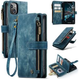 Caseme C30 iPhone 14 Plus Hoesje Bookcase Portemonnee - Blauw