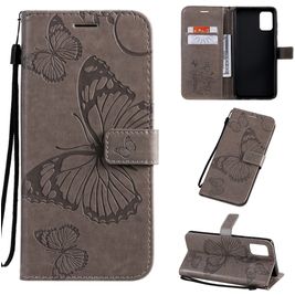 Mobigear Butterfly Samsung Galaxy A71 Hoesje Bookcase Portemonnee - Grijs