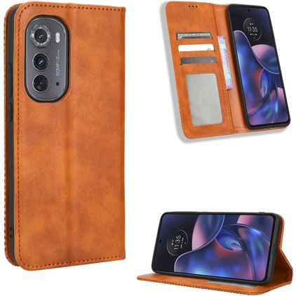 Mobigear Sensation Motorola Edge (2022) Hoesje Bookcase Portemonnee - Bruin