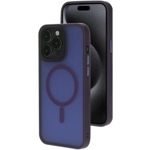 Mobiparts Hardcover iPhone 15 Pro Max MagSafe Hoesje Hardcase Backcover - Satin Purple