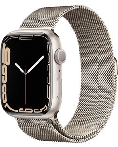 Mobigear Loop Milanese Apple Watch Bandje Magneetsluiting - 42/41/40/38 mm - Sterrenlicht