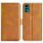 Mobigear Slim Magnet Motorola Moto G22 Hoesje Bookcase Portemonnee - Cognac