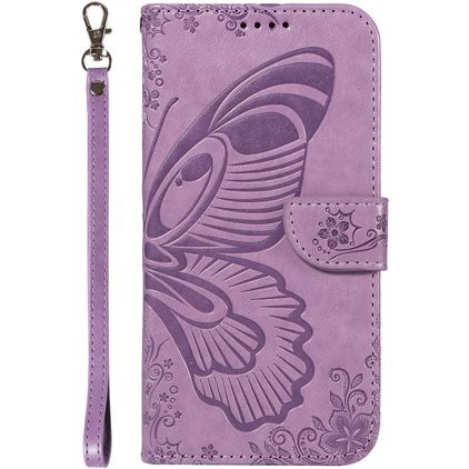 Mobigear Butterfly Samsung Galaxy S25 Hoesje Bookcase Portemonnee - Paars