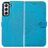 Mobigear Mandala Samsung Galaxy S21 FE Hoesje Bookcase Portemonnee - Blauw